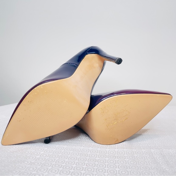 Stilettos Lilac and cobalt blue patent leather heels - Picture 10 of 10